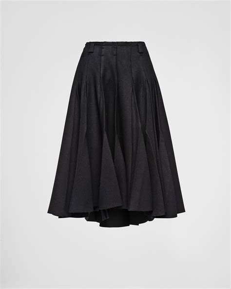 prada and skirts|prada black pleated skirt.